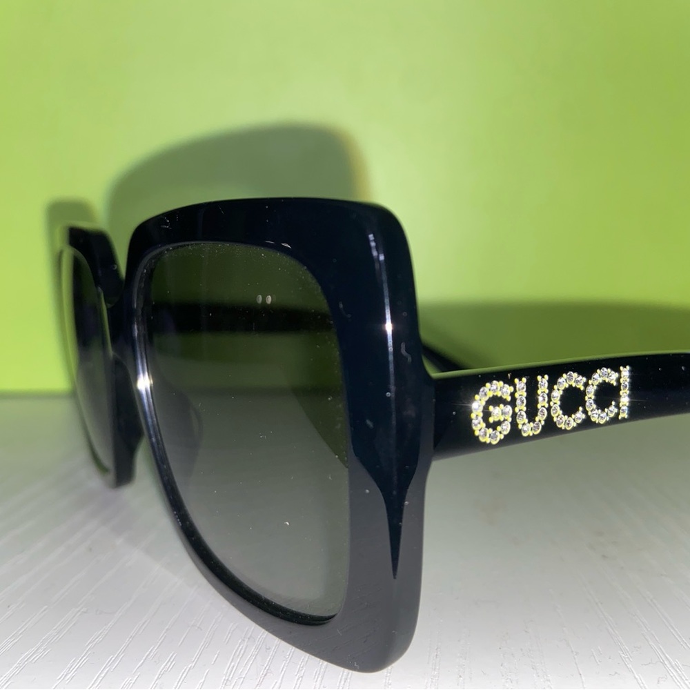 Gucci Black Sunglasses with Gold Logo